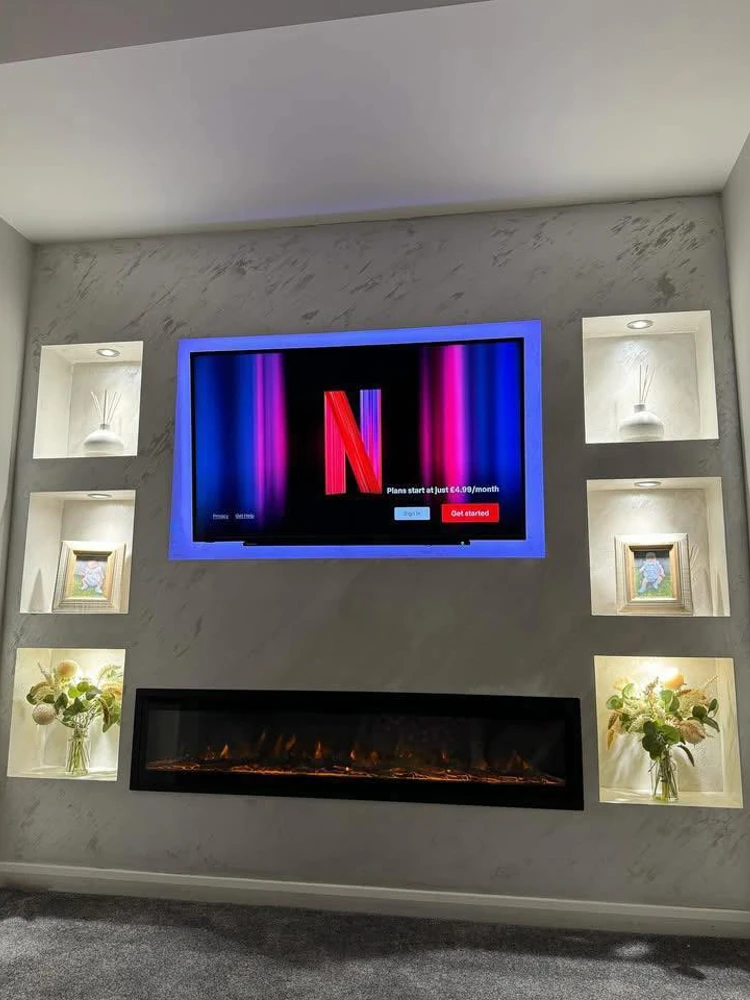 Venetian Plaster Media TV Feature Walls Stoke-on-Trent - APG Plastering Services